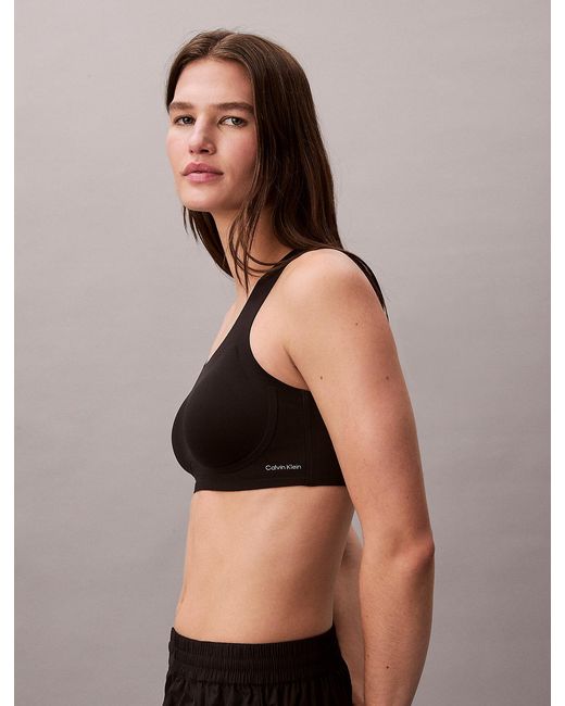 Calvin Klein Black Invisible High Impact Performance Sports Bra