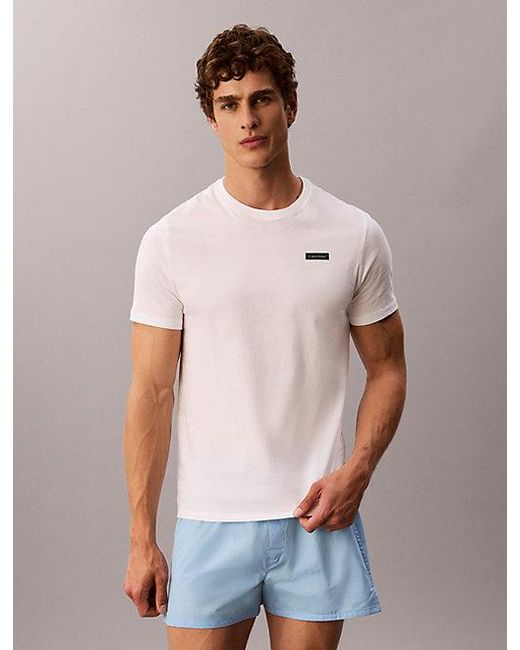 Calvin Klein White 3 Pack T-Shirts Cotton Classics for men