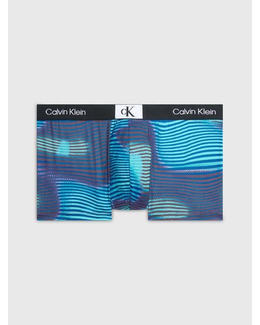Calvin Klein Blue Low Rise Trunks - Ck96 for men
