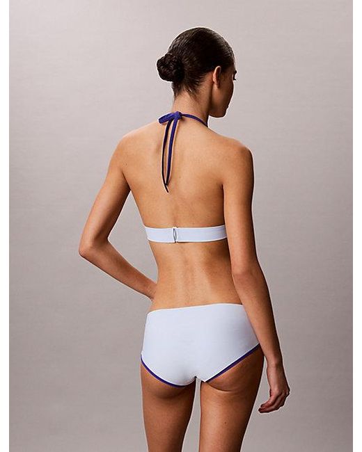 Calvin Klein Multicolor Halter Triangle Bikini Top Ck Monogram