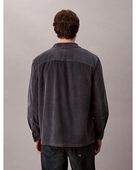 Calvin Klein Multicolor Jeans Corduroy Relaxed Button Up Shirt for men