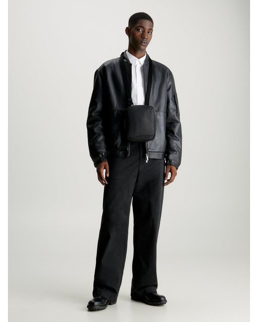 Calvin Klein Black Small Convertible Reporter Bag for men