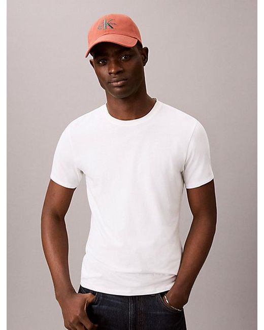 Calvin Klein Pink Embroidered Monogram Logo Twill Cap for men