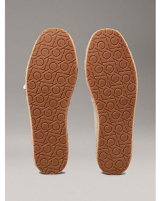Calvin Klein Gray Logo Jacquard Espadrilles