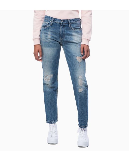 Calvin Klein Blue Ckj 061 Mid Rise Boy Jeans