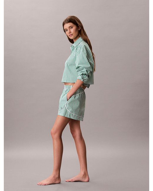 Calvin Klein Green Pyjama Shorts