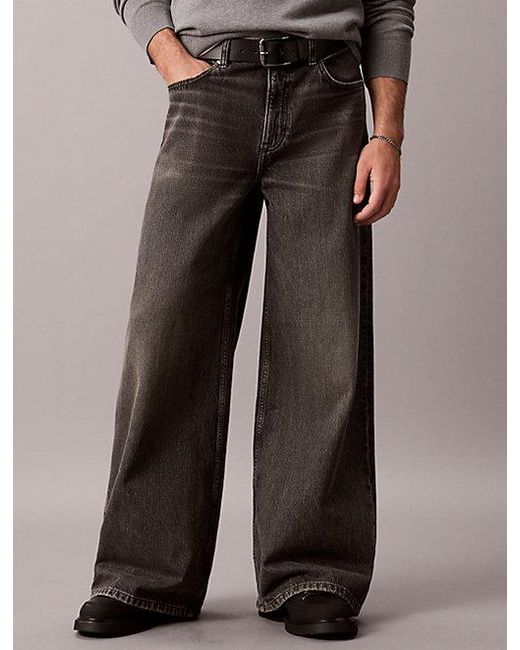 Calvin Klein Gray Jeans Extreme Baggy Jeans for men