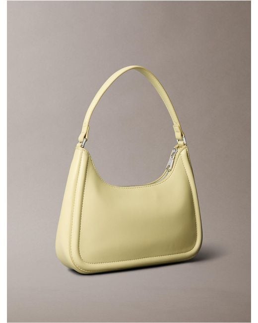 Calvin Klein Natural Embossed Monogram Logo Shoulder Bag