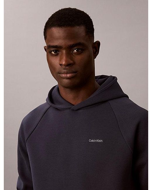 Calvin Klein Blue Sport Performance Double Knit Hoodie for men