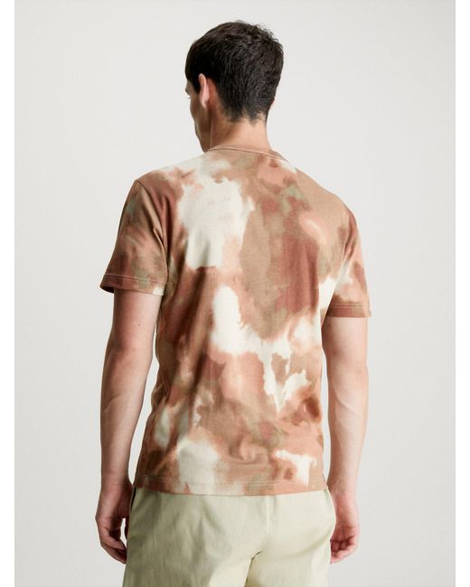 T-shirt imprimé camouflage Calvin Klein pour homme en coloris Natural