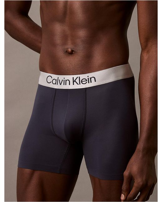 Calvin Klein Brown Brushed Microfiber Stretch Boxer Brief for men