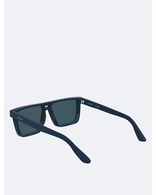 Calvin Klein Blue Modified Rectangle Sunglasses Ck25501S for men