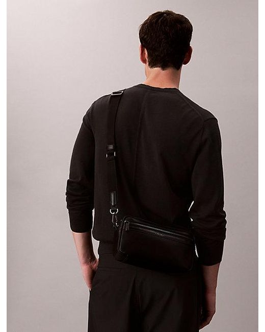 Calvin Klein Strukturierte Camera Bag Mit Reißverschluss in Gray für Herren
