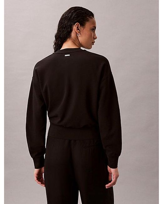 Calvin Klein Black Stretch Crepe Zip Cardigan