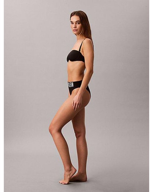 Calvin Klein Black Brazilian Bikini Bottoms Intense Power