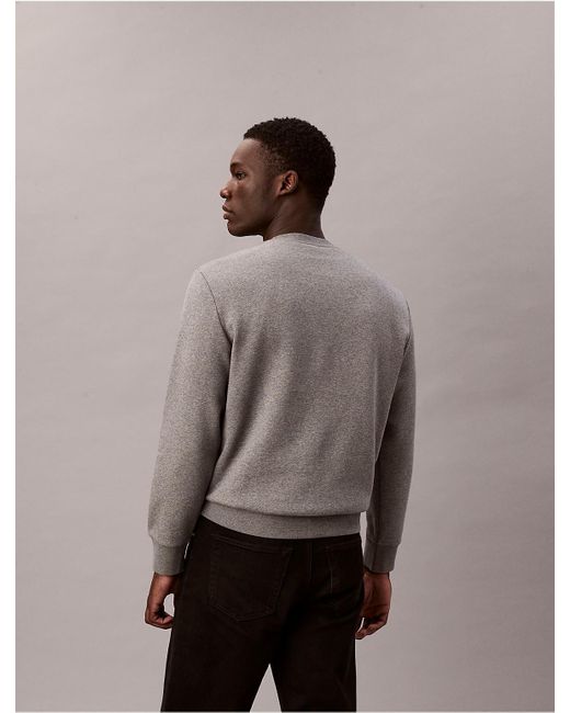 Calvin Klein Multicolor Calvin Klein Fleece Layered Monogram Graphic Sweatshirt for men