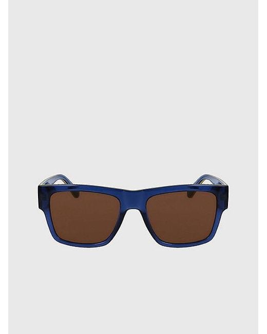Calvin Klein Blue Jeans Rectangle Sunglasses for men