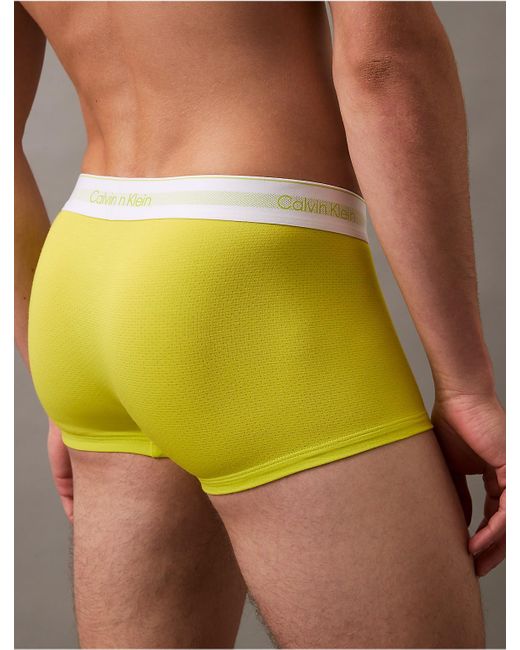 Calvin Klein Gray Icon Modal Mesh 3-Pack Low Rise Trunk for men