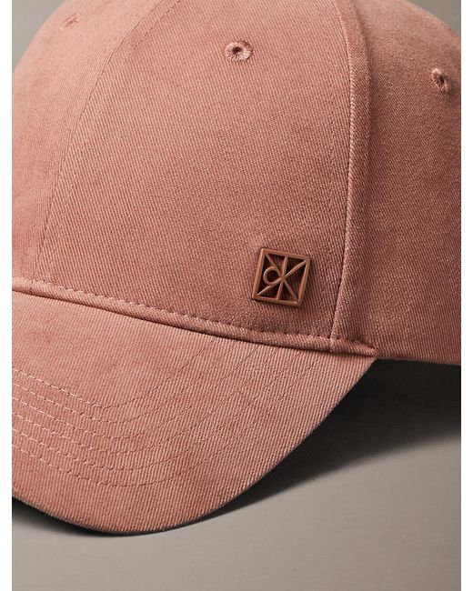 Calvin Klein Pink Emblem Monogram Logo Baseball Cap