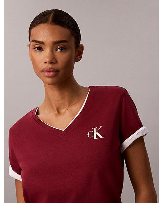 Calvin Klein Multicolor Jeans 2 Pack Cotton V Neck T-Shirts