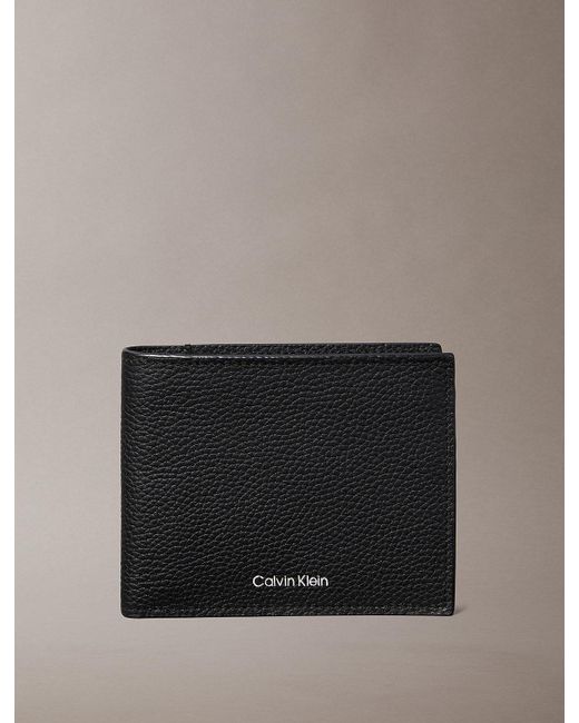 Portafoglio A Libro Con Logo Stampato di Calvin Klein in Gray da Uomo