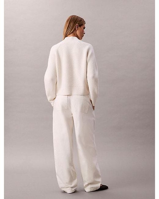 Calvin Klein Natural Jeans Cotton Relaxed Belted Pants