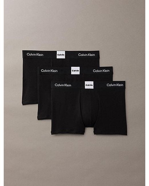Pack de 3 bóxers ajustados - Icon Logo Graphic Calvin Klein de hombre de color Black