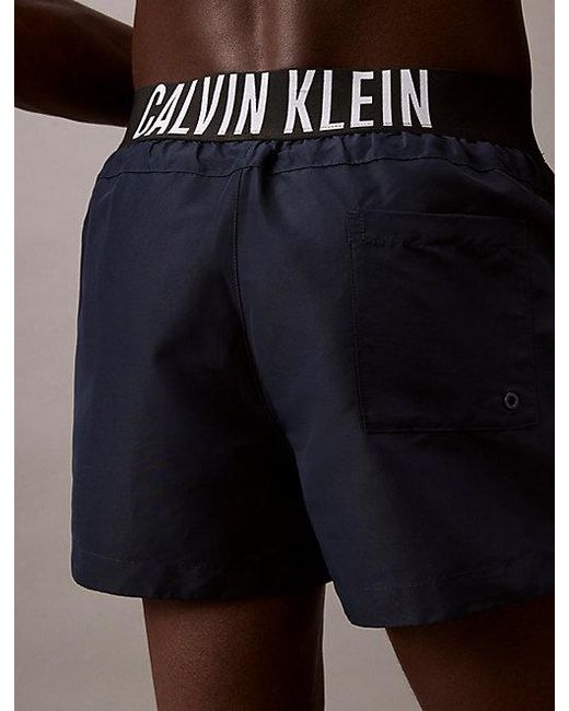 Calvin Klein Brown Jeans Logo Waistband Swim Shorts Intense Power for men