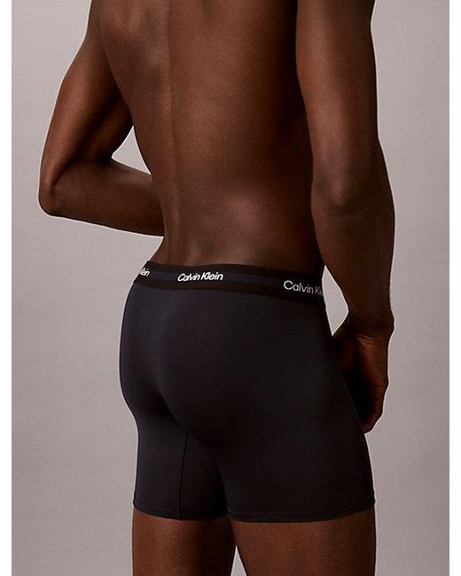 Calvin Klein Blue 3 Pack Boxer Briefs Icon Active Mesh for men