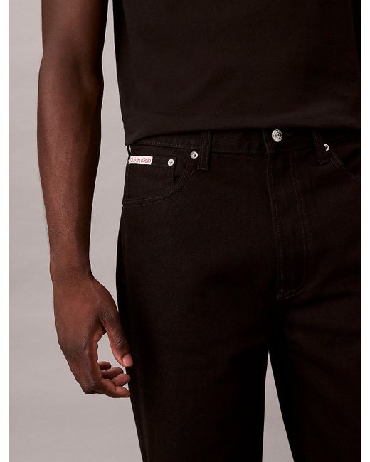Jean Baggy Calvin Klein pour homme en coloris Black