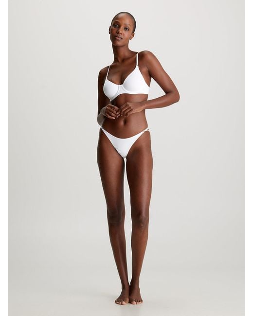 Calvin Klein White Demi Plunge Bra - Minimalist