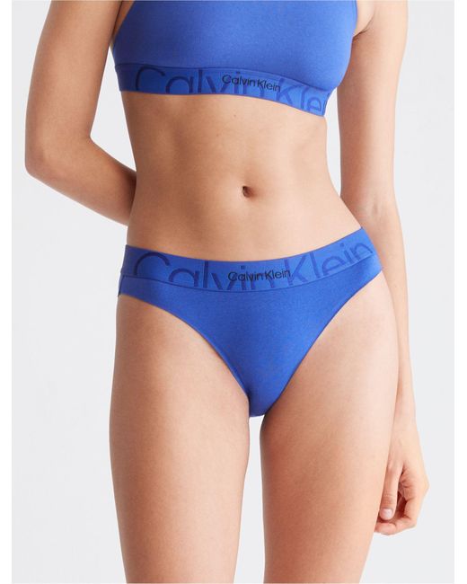 Calvin Klein Blue Embossed Icon Bikini