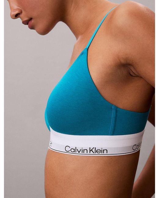 Calvin Klein Blue Lightly Lined Triangle Bralette