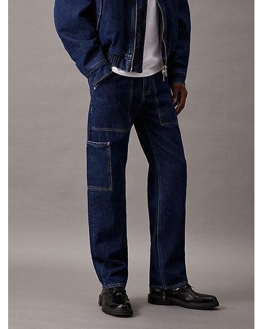 90's Straight Jeans Calvin Klein de hombre de color Blue