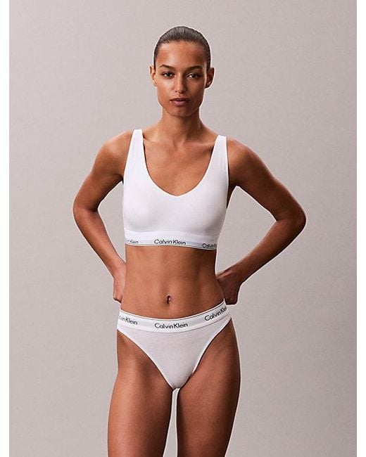 Calvin Klein Bralette Met Volledige Cups in het White