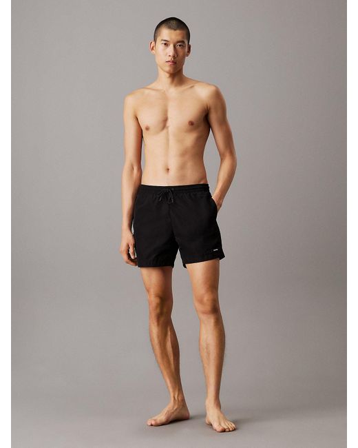 Short De Bain Mi-Long Avec Cordon De Serrage Calvin Klein pour homme en coloris Gray
