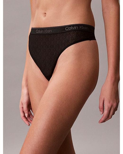 Calvin Klein Brown Thong Icon Cotton Modal