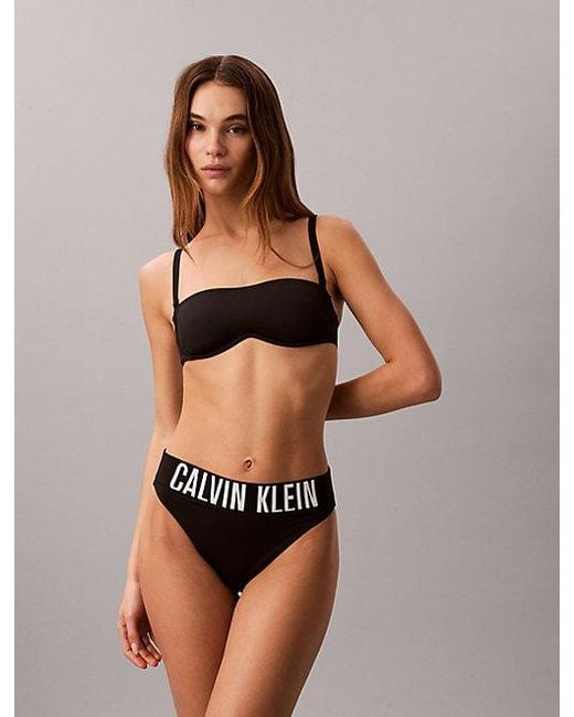 Calvin Klein Black Brazilian Bikini Bottoms Intense Power