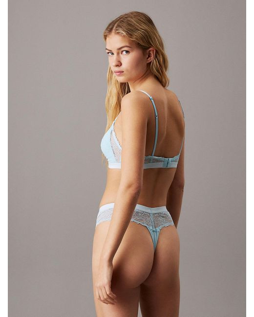 Calvin Klein Blue High Waisted Thong