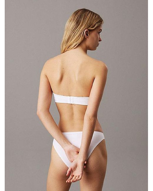Calvin Klein Strapless Push-Up Bh in het White