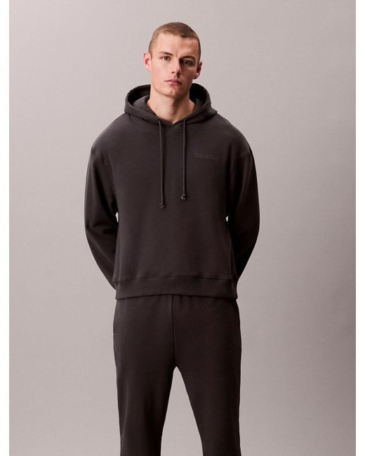 Calvin Klein Brown Cotton Terry Blend Lounge Joggers for men