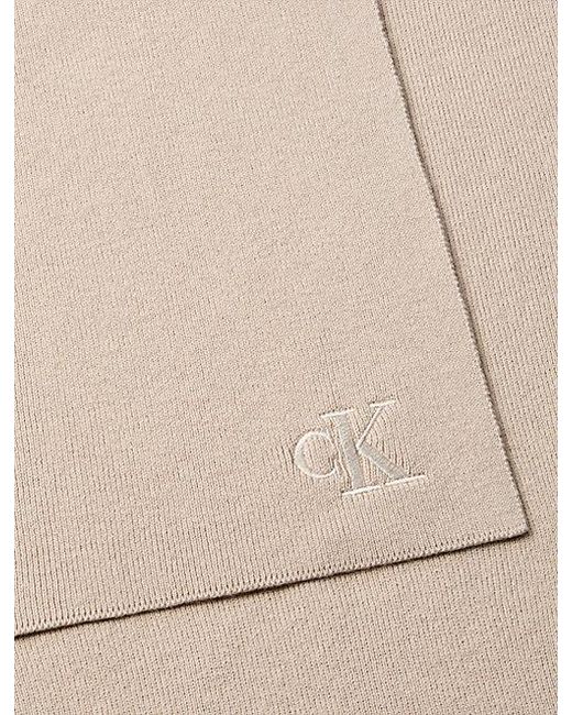 Calvin Klein Natural Signature Logo Scarf for men