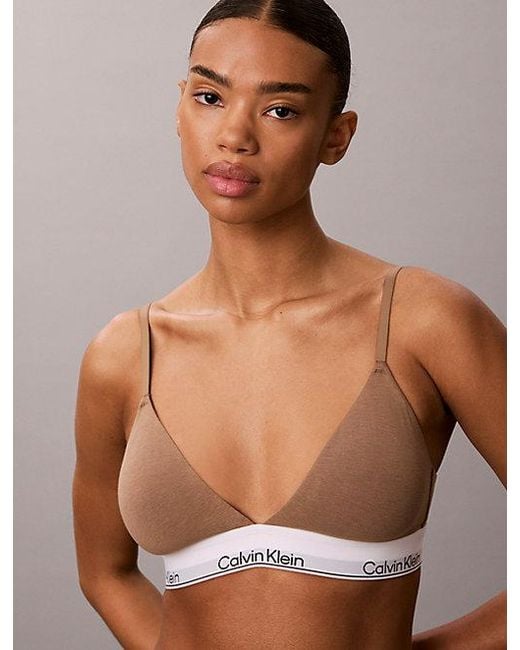 Calvin Klein Gray 2 Pack Triangle Bras Icon Cotton Modal
