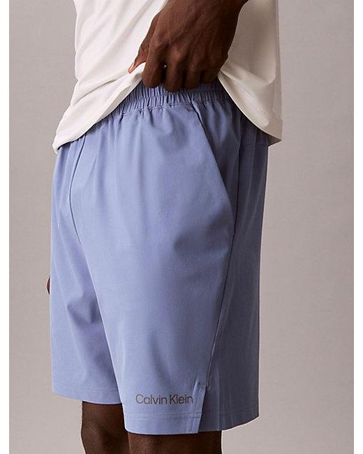 Calvin Klein Blue Sport Water Repellent Performance Gym Shorts for men