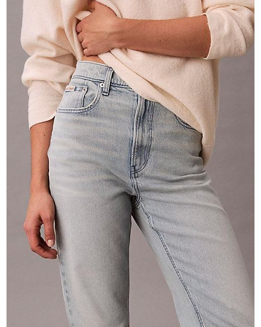 Calvin Klein Gray Jeans High Rise Tapered Jeans