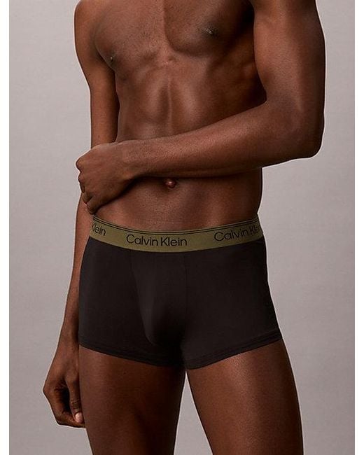 Calvin Klein Gray 3 Pack Low Rise Trunks Micro Stretch for men