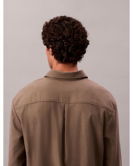 Camicia Button-Down di Calvin Klein in Brown da Uomo