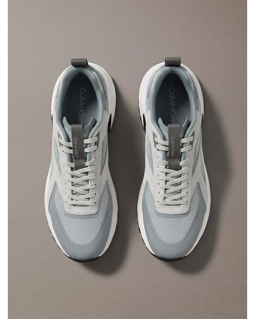 Calvin Klein Metallic Knit Mesh Runner Trainers for men
