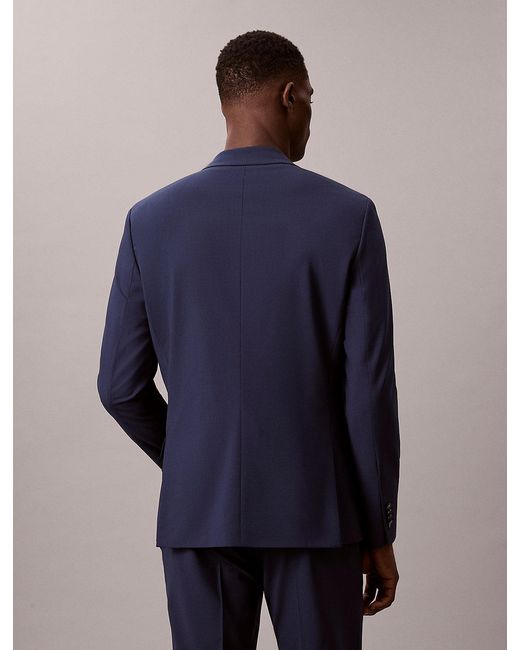 Calvin Klein Blue Slim Wool Stretch Blazer for men
