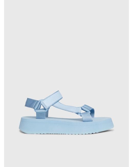 Calvin Klein Blue Webbing Sandals